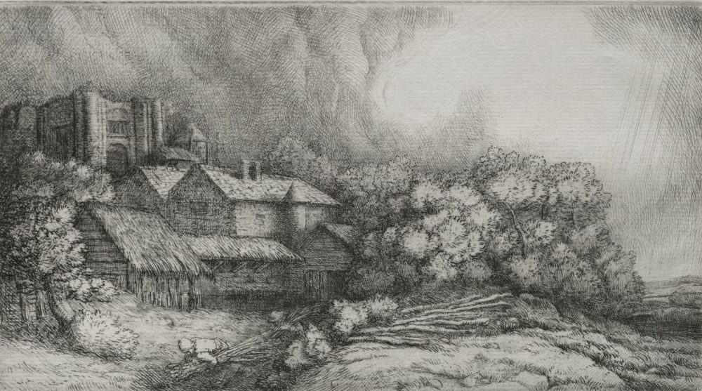 The Abbey Farm (La Ferme de l'abbaye) by Alphonse Legros (French, 1837–1911)