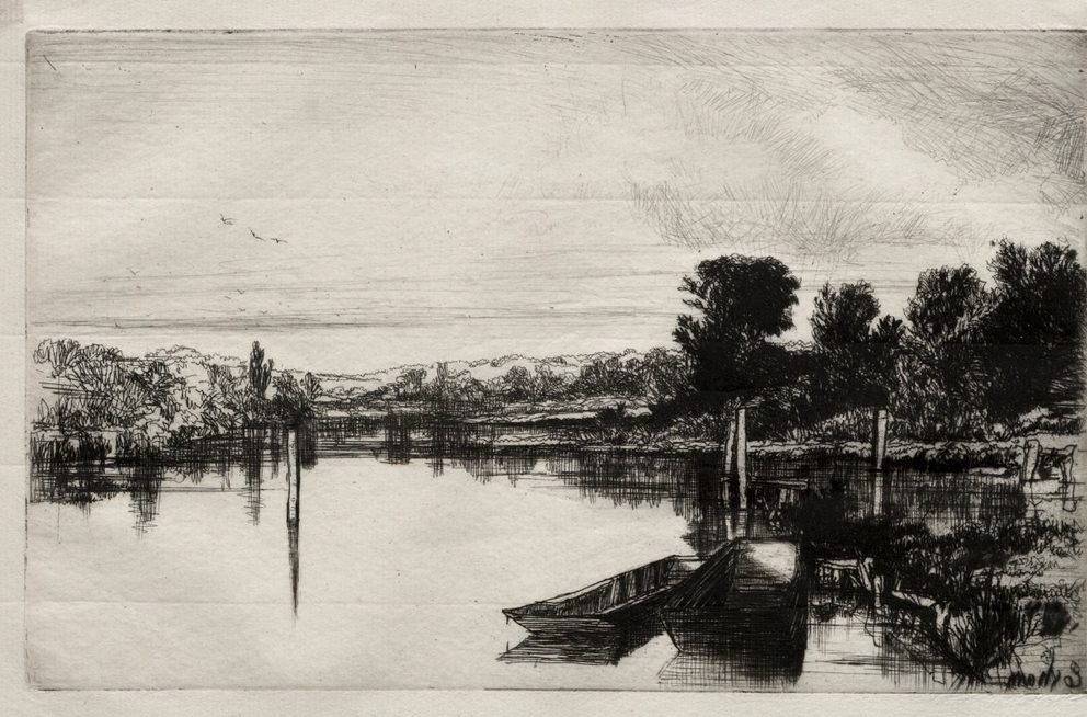 Egham by Francis Seymour Haden (British, 1818–1910)