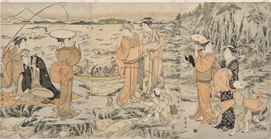 Fishing at Iwaya on Enoshima by Kitagawa Utamaro (Japanese, c. 1754–1806)