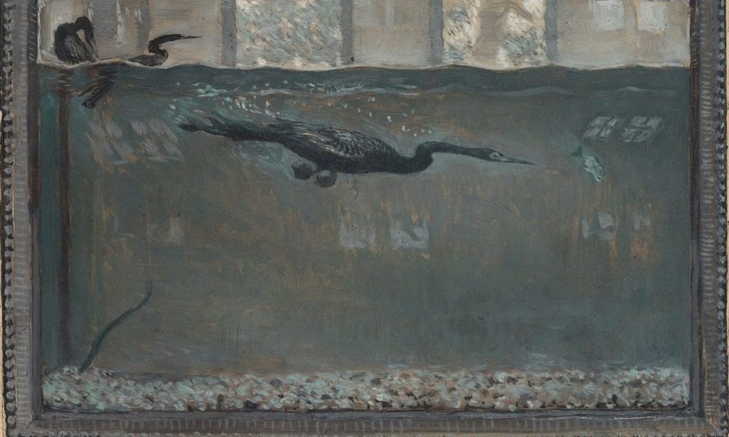 Diving Cormorant by Otto H. Bacher (American, 1856–1909)