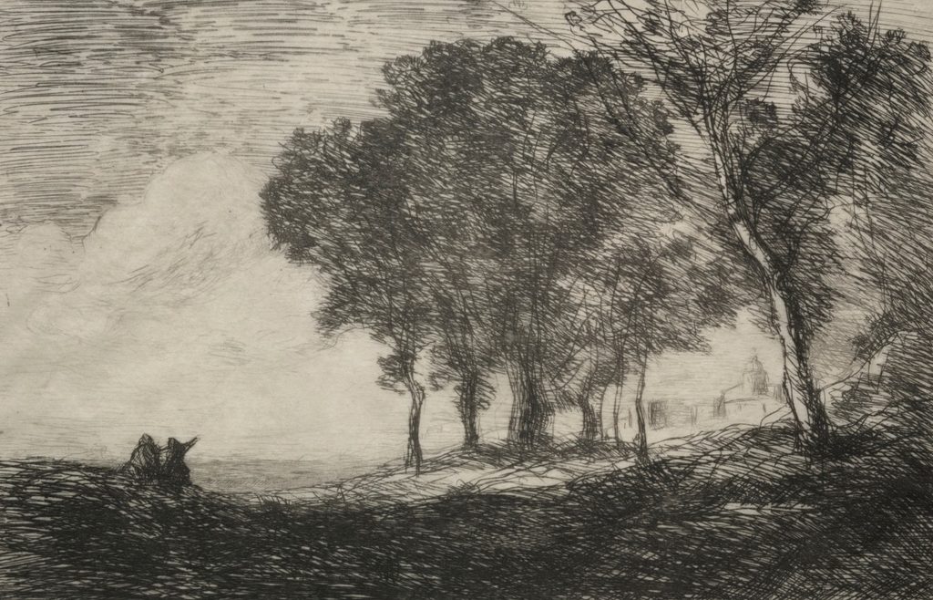 Italian Landscape by Jean Baptiste Camille Corot (French, 1796–1875)