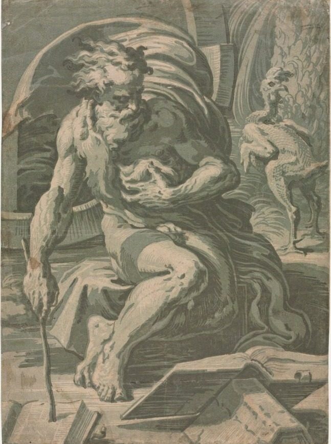 Diogenes by Ugo da Carpi (Italian, c. 1479–c. 1532)