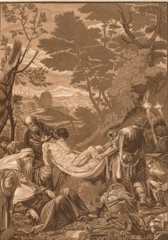Venetian Set: Entombment of Christ by John Baptist Jackson (British, 1701-c. 1780)