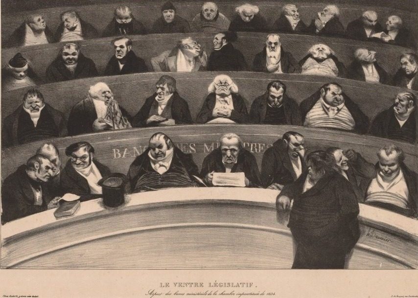 The Legislative Belly by Honoré Daumier (French, 1808–1879)