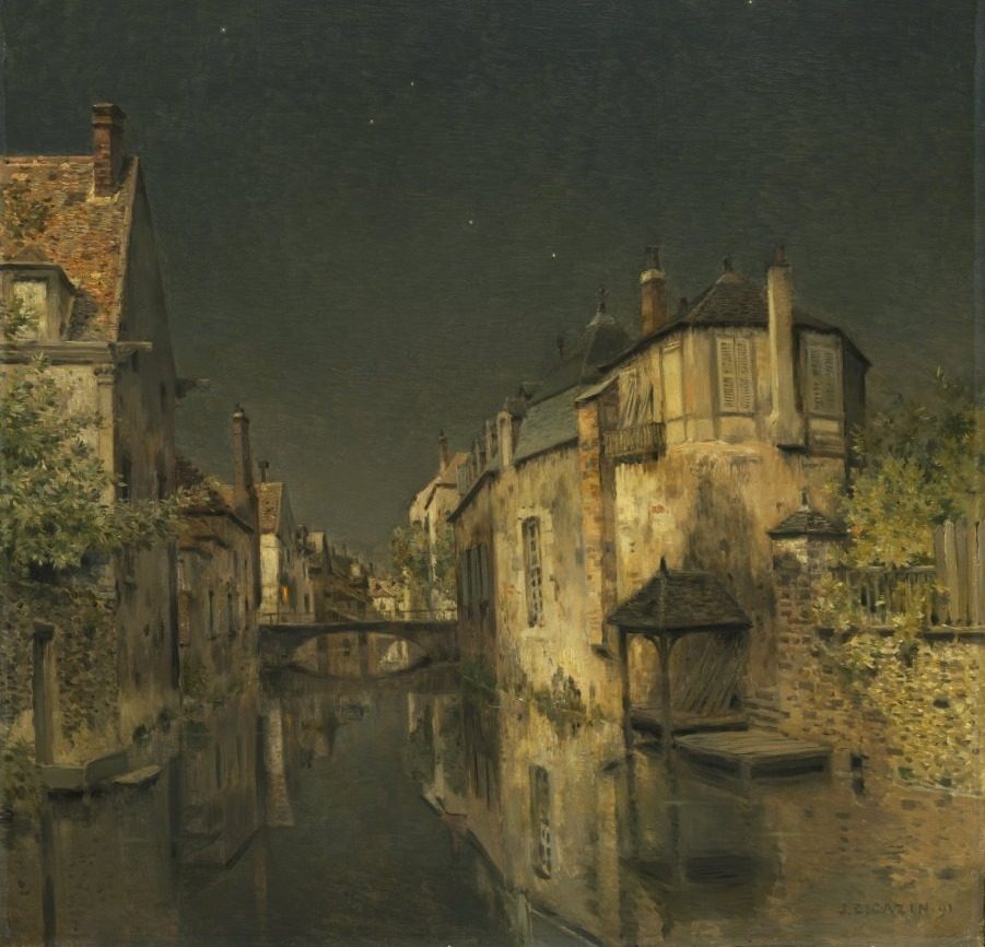 Midnight by Jean-Charles Cazin (French, 1841–1901)