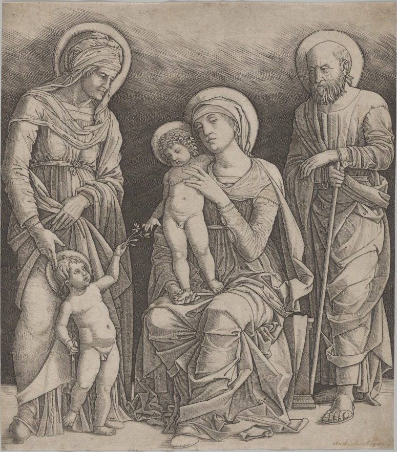 Holy Family with St. Elizabeth and the Infant St. John the Baptist by Giovanni Antonio da Brescia (Italian, about 1460–about 1520)