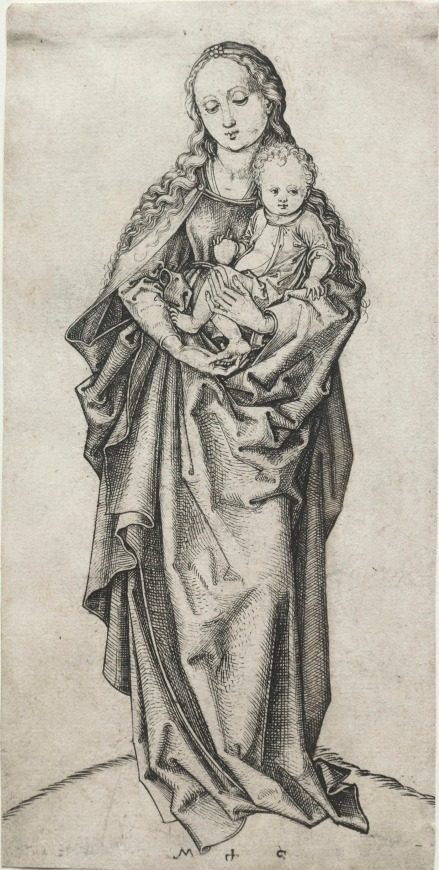 Virgin and Child with an Apple by Martin Schongauer (German, c. 1450–1491)