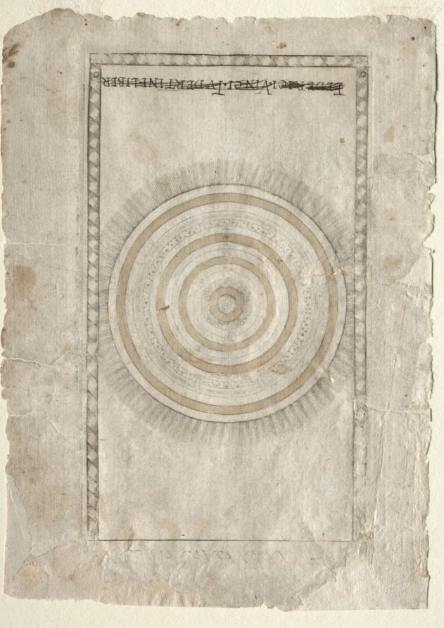 The Empyrean Sphere (from the Tarocchi, series A:  Firmaments of the Universe, #50) by Master of the E-Series Tarocchi (Italian, active 1460s)