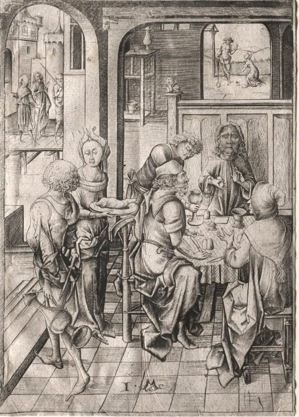 Supper at Emmaus by Israhel van Meckenem (German, c. 1440–1503)