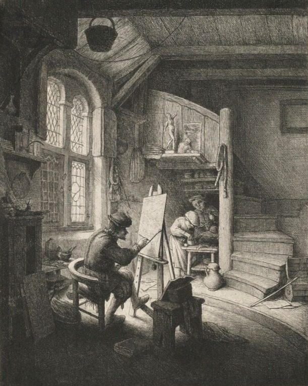 The Painter's Studio by Adriaen van Ostade (Dutch, 1610–1684)