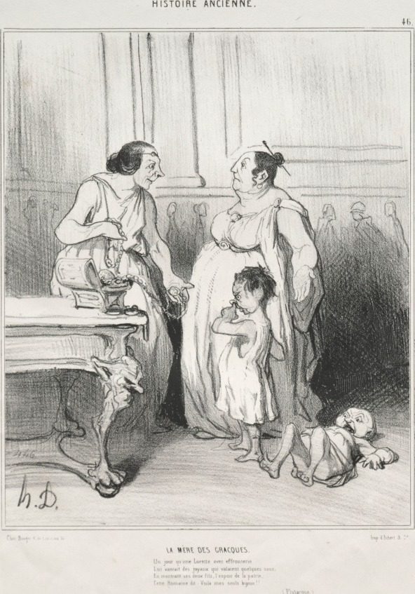 The Mother of the Gracchi by Honoré Daumier (French, 1808–1879)