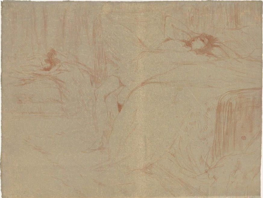 Elles: Woman Lying on Her Back by Henri de Toulouse-Lautrec (French, 1864–1901)