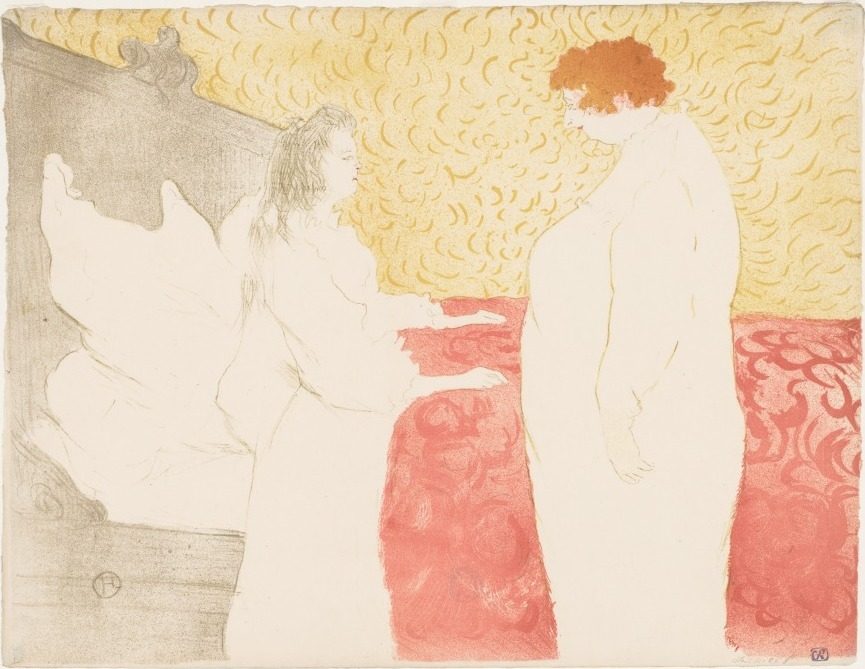 Elles: Woman in Bed by Henri de Toulouse-Lautrec (French, 1864–1901)
