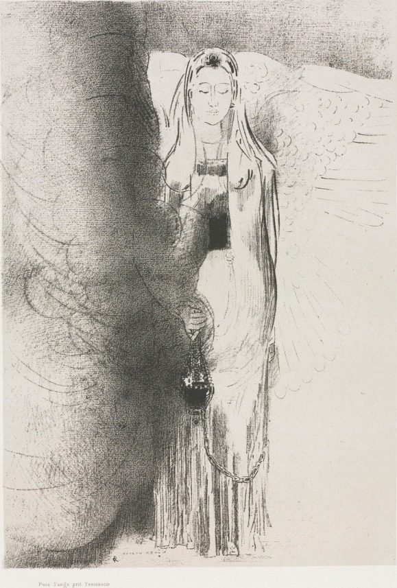 And the Angel Took the Censer by Odilon Redon (French, 1840–1916)