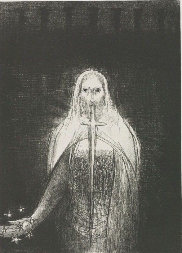 And He Had in His Right Hand Seven Stars; and Out of His Mouth Went a Sharp Two-Edged Sword by Odilon Redon (French, 1840–1916)