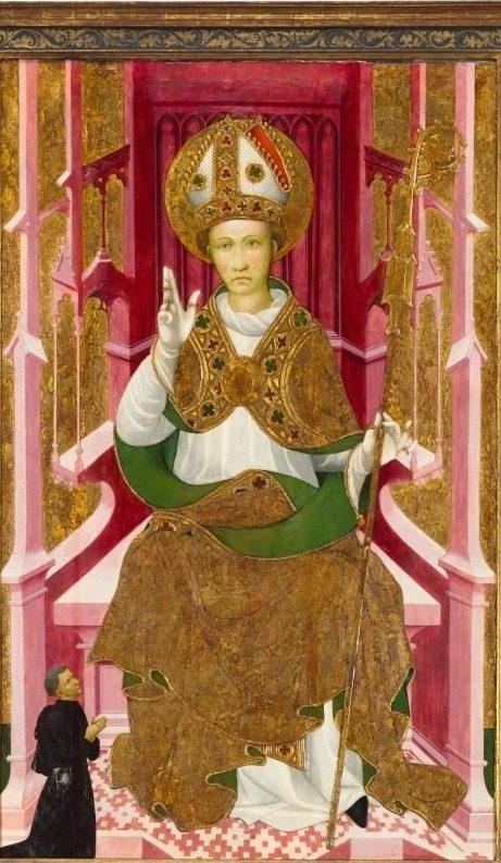 A Bishop Saint with a Donor (Saint Louis of Toulouse?)