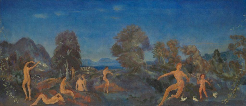 Hermes and the Infant Dionysus by Arthur B. Davies (American, 1862–1928)