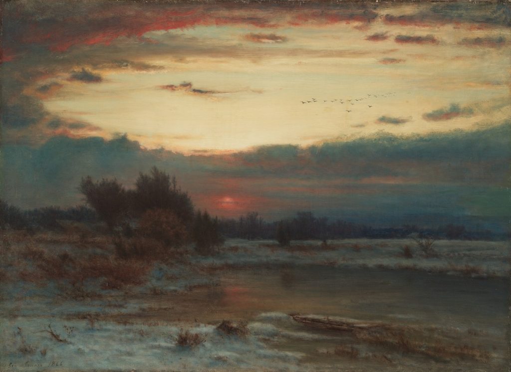 A Winter Sky by George Inness (American, 1825–1894)