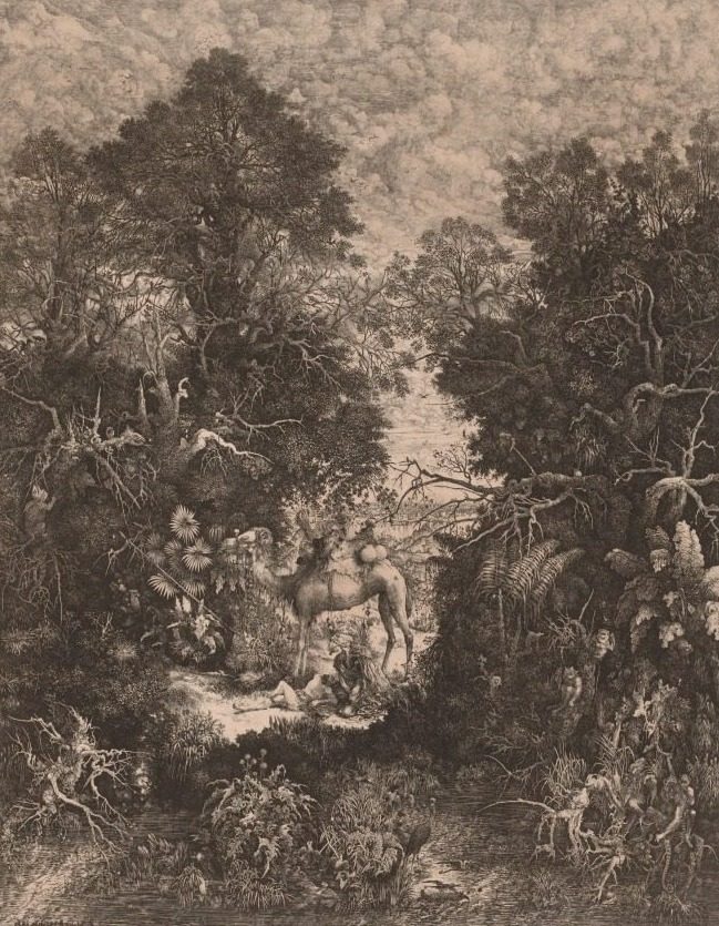 The Good Samaritan by Rodolphe Bresdin (French, 1822–1885)