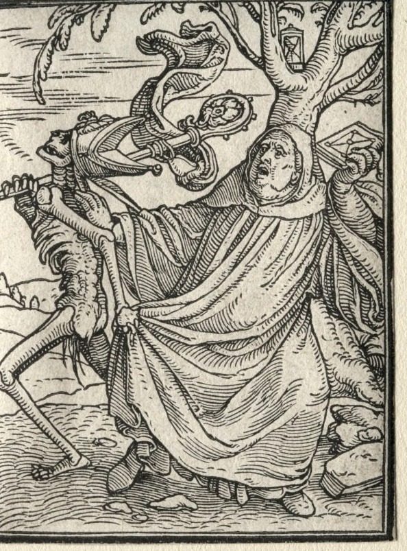 Dance of Death:  The Abbot by Hans Holbein the Younger (German, active England and Switzerland, 1497/98–1543)