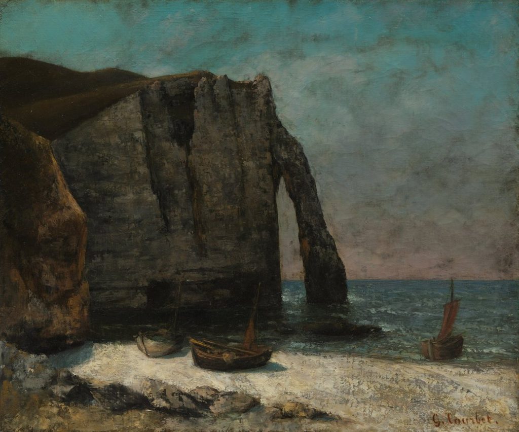 The Cliff at Étretat by Gustave Courbet (French, 1819–1877)