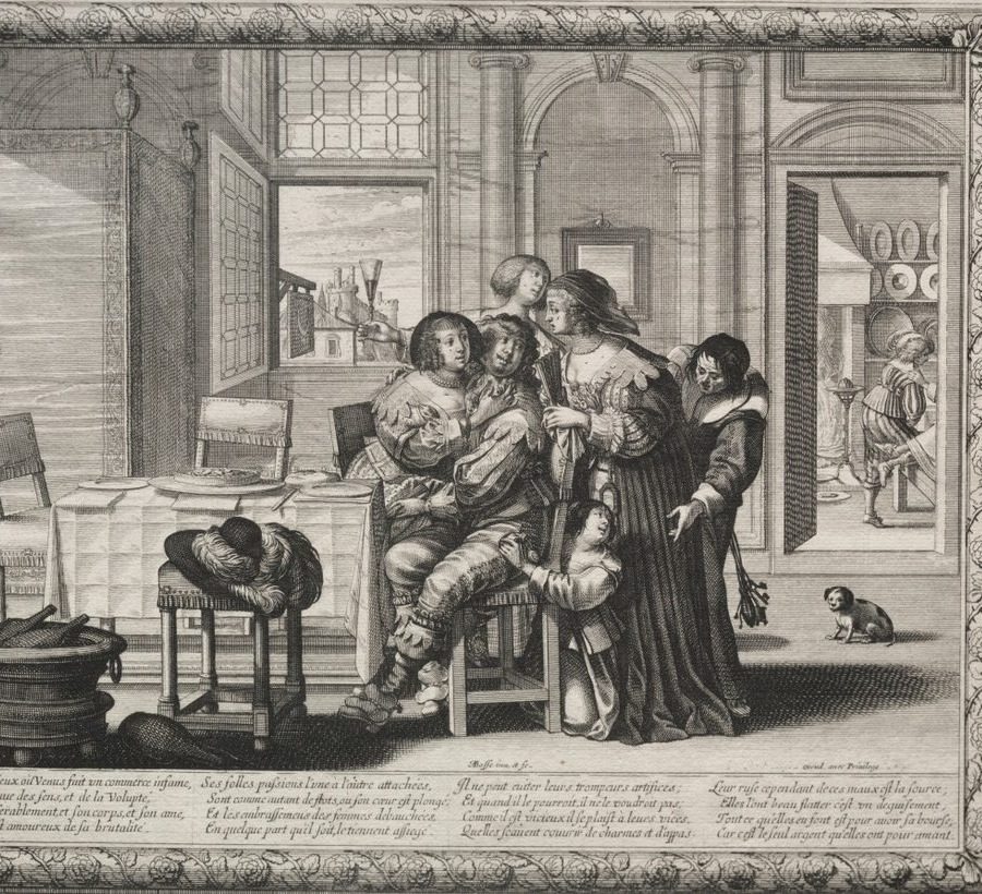 The Prodigal Son:  Riotous Living by Abraham Bosse (French, 1602–1676)
