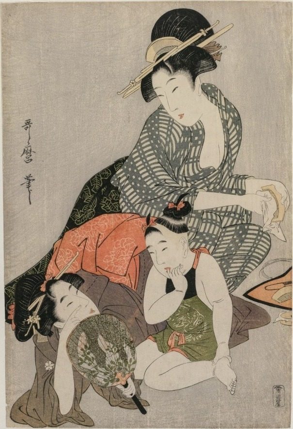 Cleaning Combs by Kitagawa Utamaro (Japanese, c. 1754–1806)