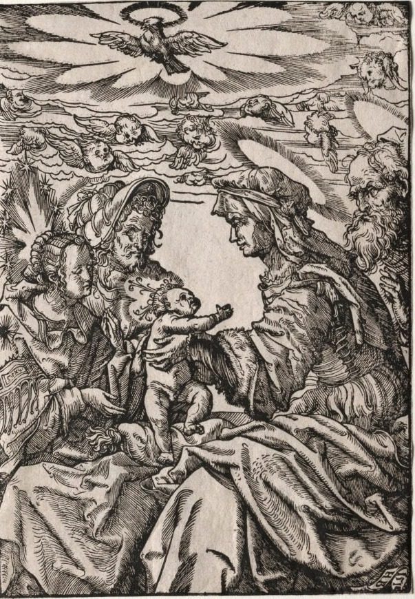 The Holy Family with St. Anne and Joachim by Hans Burgkmair (German, 1473–1531)