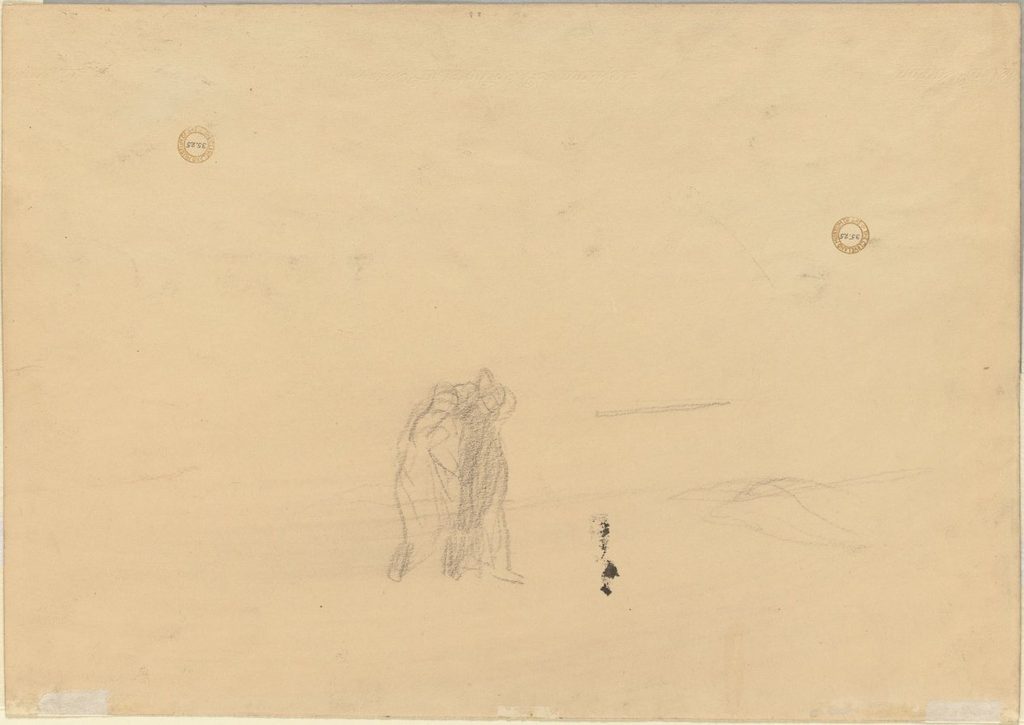 Figures in a Landscape (verso) by Jean Louis Forain (French, 1852–1931)