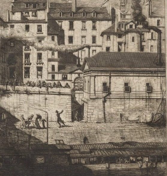 The Mortuary, Paris by Charles Meryon (French, 1821–1868)