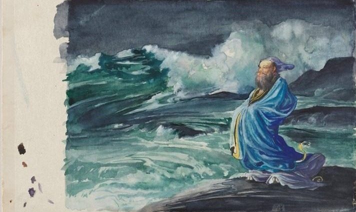 A Rishi Stirring Up a Storm by John La Farge (American, 1835–1910)