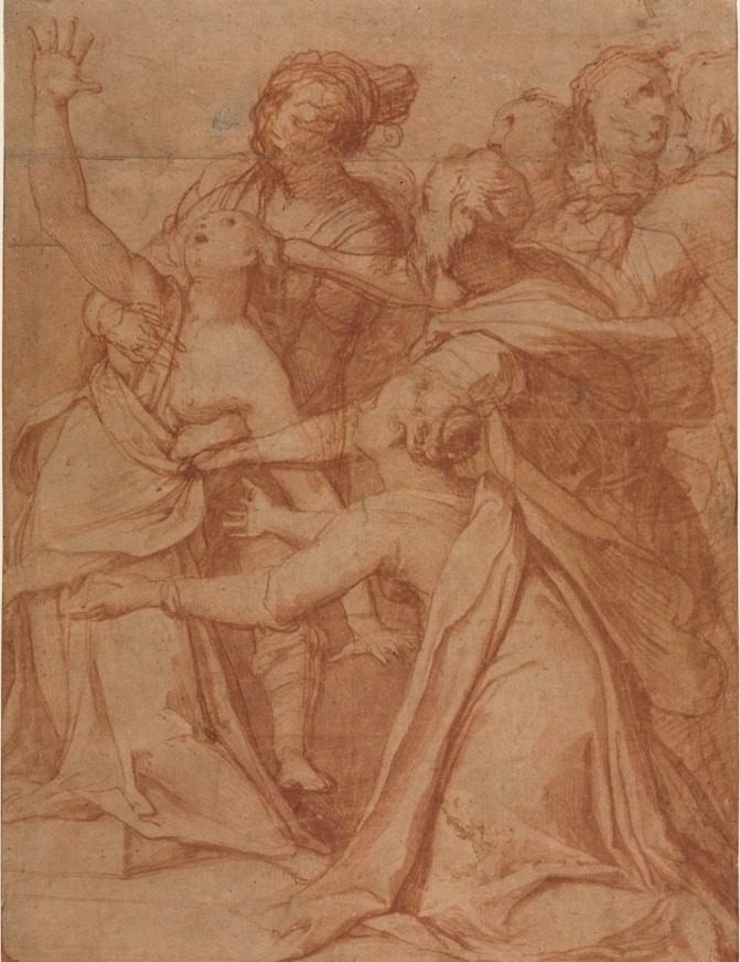 A Miracle of Saint Philip Benizzi: The Healing of a Demoniac Woman by Taddeo Zuccaro (Italian, 1529–1566)