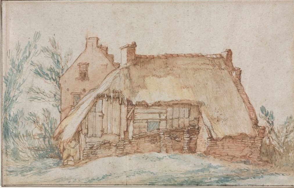 Peasant's Cottage (recto) by Abraham Bloemaert (Dutch, 1566–1651)