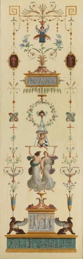 Decorative Panels, Double-leaf Doors, Overdoor Paintings by Pierre Rousseau (French, 1751–1829)
