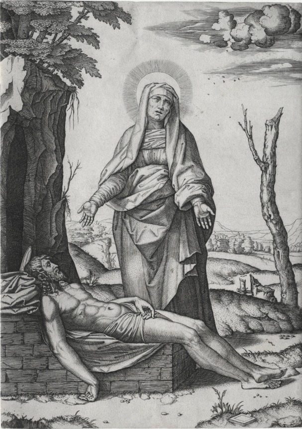 The Pietà by Marcantonio Raimondi (Italian, 1470/82–1527/34)