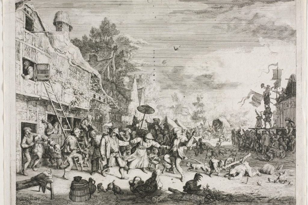 Village Fair by Cornelis Dusart (Dutch, 1660–1704)