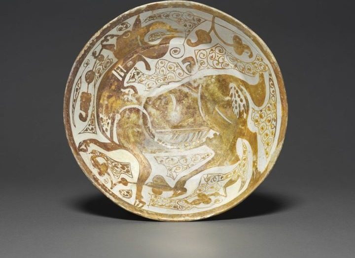 Luster Bowl with Antelope