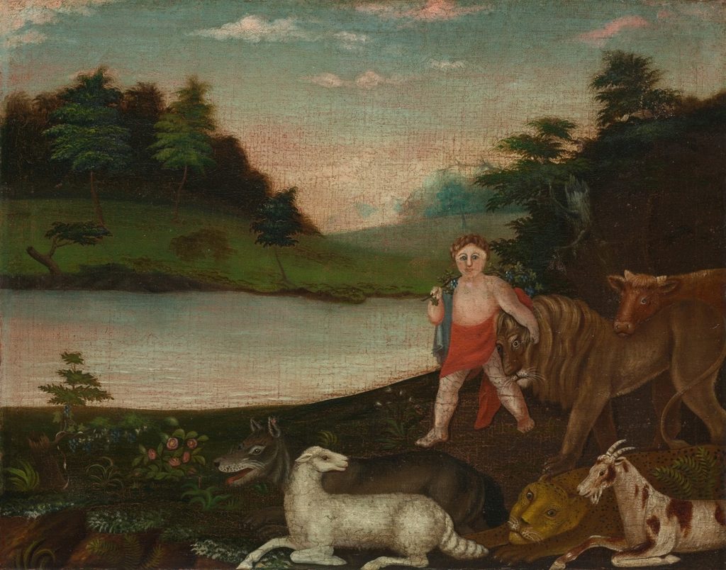 The Peaceable Kingdom by Edward Hicks (American, 1780–1849)