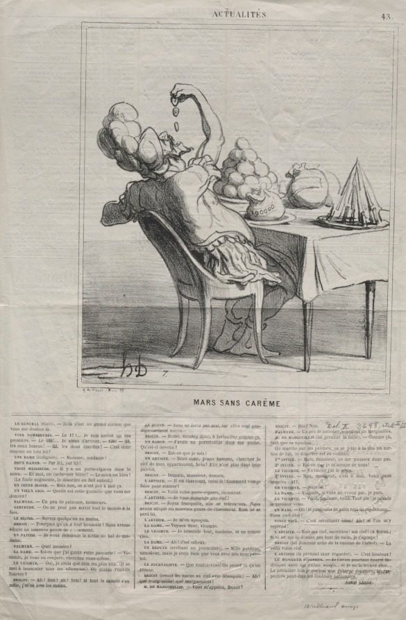 March without Lent by Honoré Daumier (French, 1808–1879)