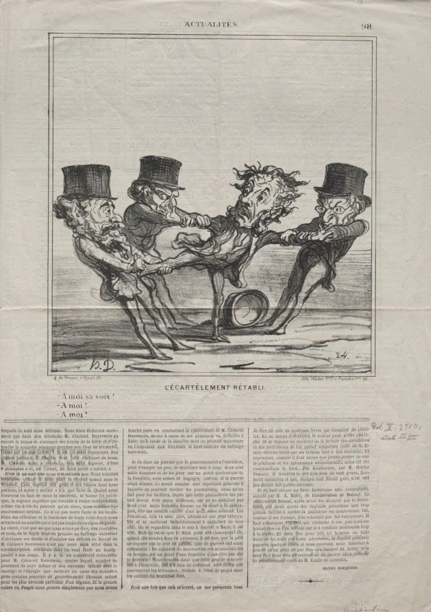 Quartering Reinstated by Honoré Daumier (French, 1808–1879)