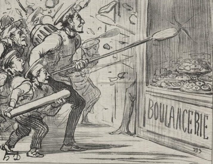 The revolt of the pastry chefs by Honoré Daumier (French, 1808–1879)