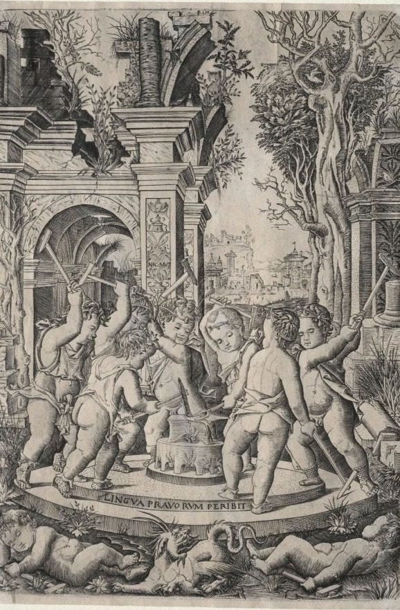 The Fate of the Evil Tongue by Nicoletto da Modena (Italian, active c. 1500–1520)