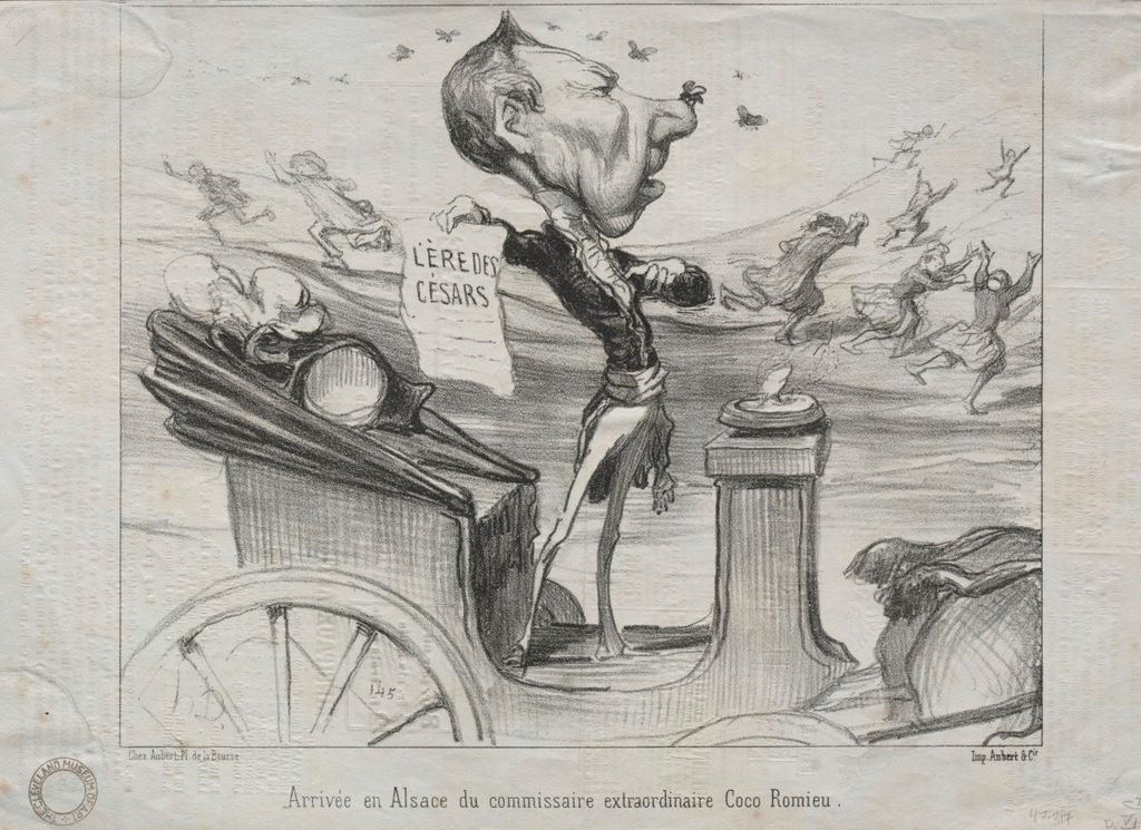 Arrival in Alsace of the extraordinary commissioner, Coco Romieu. by Honoré Daumier (French, 1808–1879)