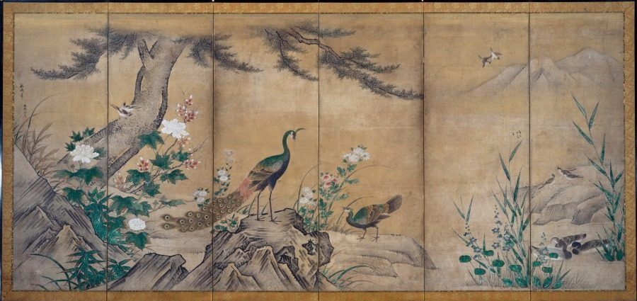 Birds and Flowers by Kano Mitsunobu (Japanese, 1565–1608)