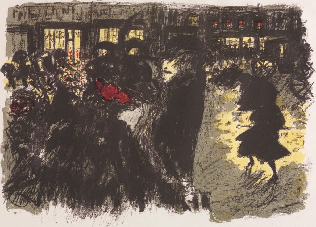 The Square at Evening by Pierre Bonnard (French, 1867–1947)