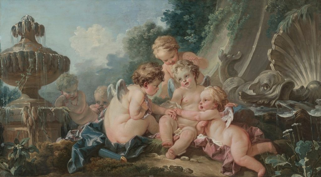 Cupids in Conspiracy by François Boucher (French, 1703–1770)