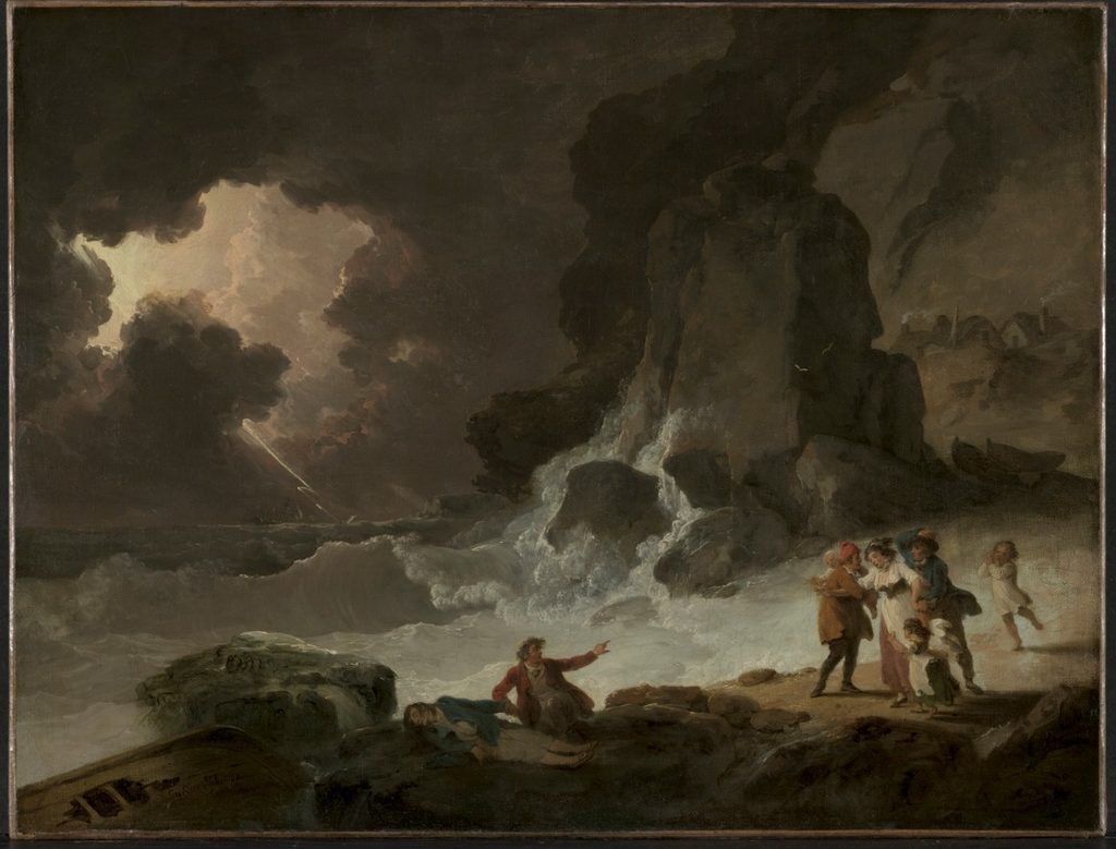 A Storm Behind the Isle of Wight by Julius Caesar Ibbetson (British, 1759–1817)
