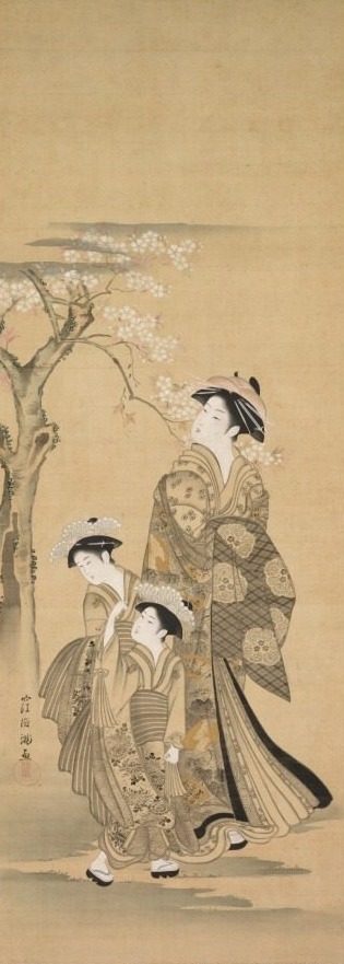 Woman and Two Children by Kubo Shunman (Japanese, 1757–1820)