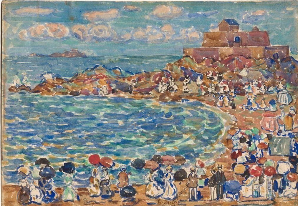 Beach, St. Malo by Maurice Prendergast (American, born Newfoundland [now Canada], 1858–1924)