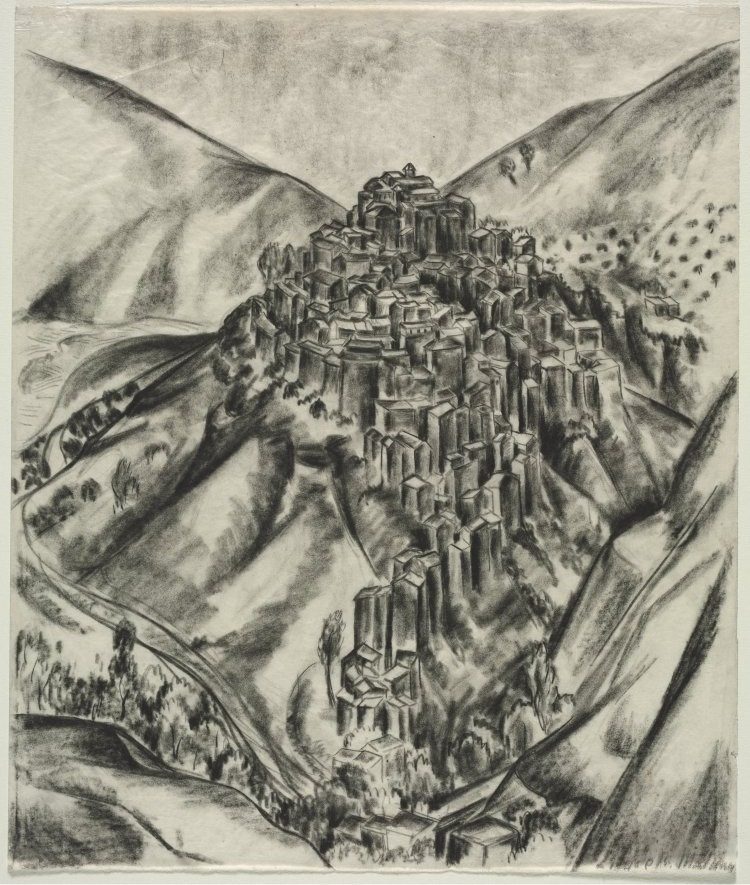 An Italian Hilltown, Anticoli, Italy by Louise B. Maloney (American, 1887–1973)